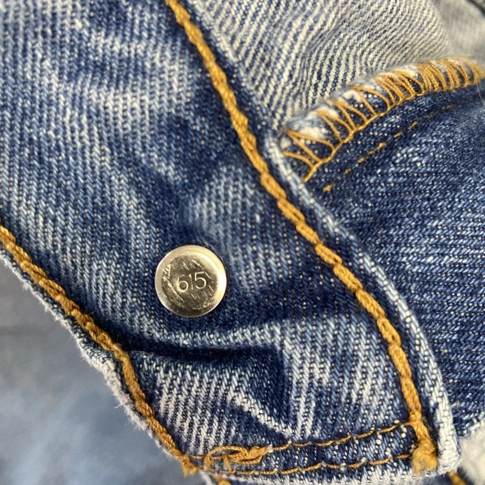 Vintage Levis 550 Shorts Mens 33 Blue Denim Blue Jean Jorts 90s Distressed